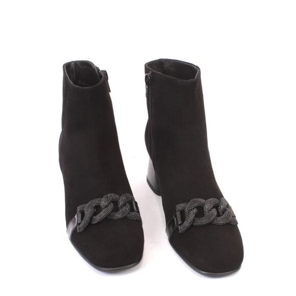 Luca Grossi 896a Black Suede Leather Ankle Heel Boots - Picture 2 of 8